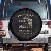 Personalized Haiti First Black Republic Spare Tire Cover Negre Marron With Map And Flag