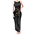 Personalized Haiti First Black Republic Tank Maxi Dress Negre Marron With Map And Flag
