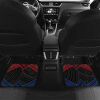 Personalized Philippines Car Mats Polynesian Tribal Tattoo with Filipino Flag Motif