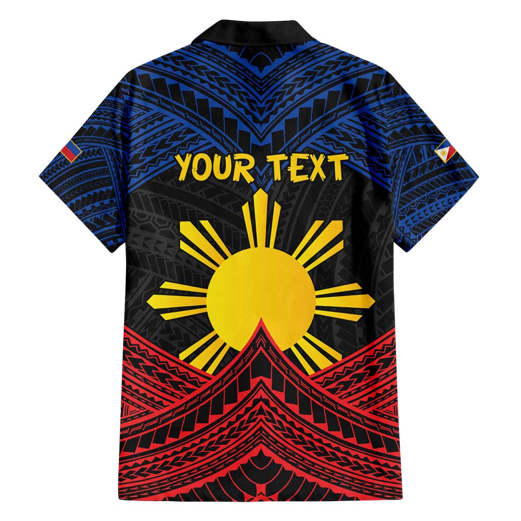 Personalized Philippines Family Matching Tank Maxi Dress and Hawaiian Shirt Polynesian Tribal Tattoo with Filipino Flag Motif