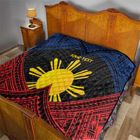 Personalized Philippines Quilt Polynesian Tribal Tattoo with Filipino Flag Motif