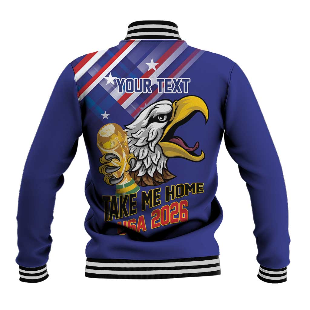 United States 2026 Personalized Baseball Jacket Take Me Home Soccer Blue