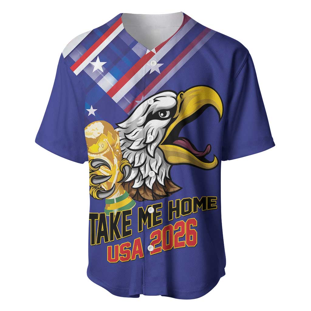 United States 2026 Personalized Baseball Jersey Take Me Home Soccer Blue