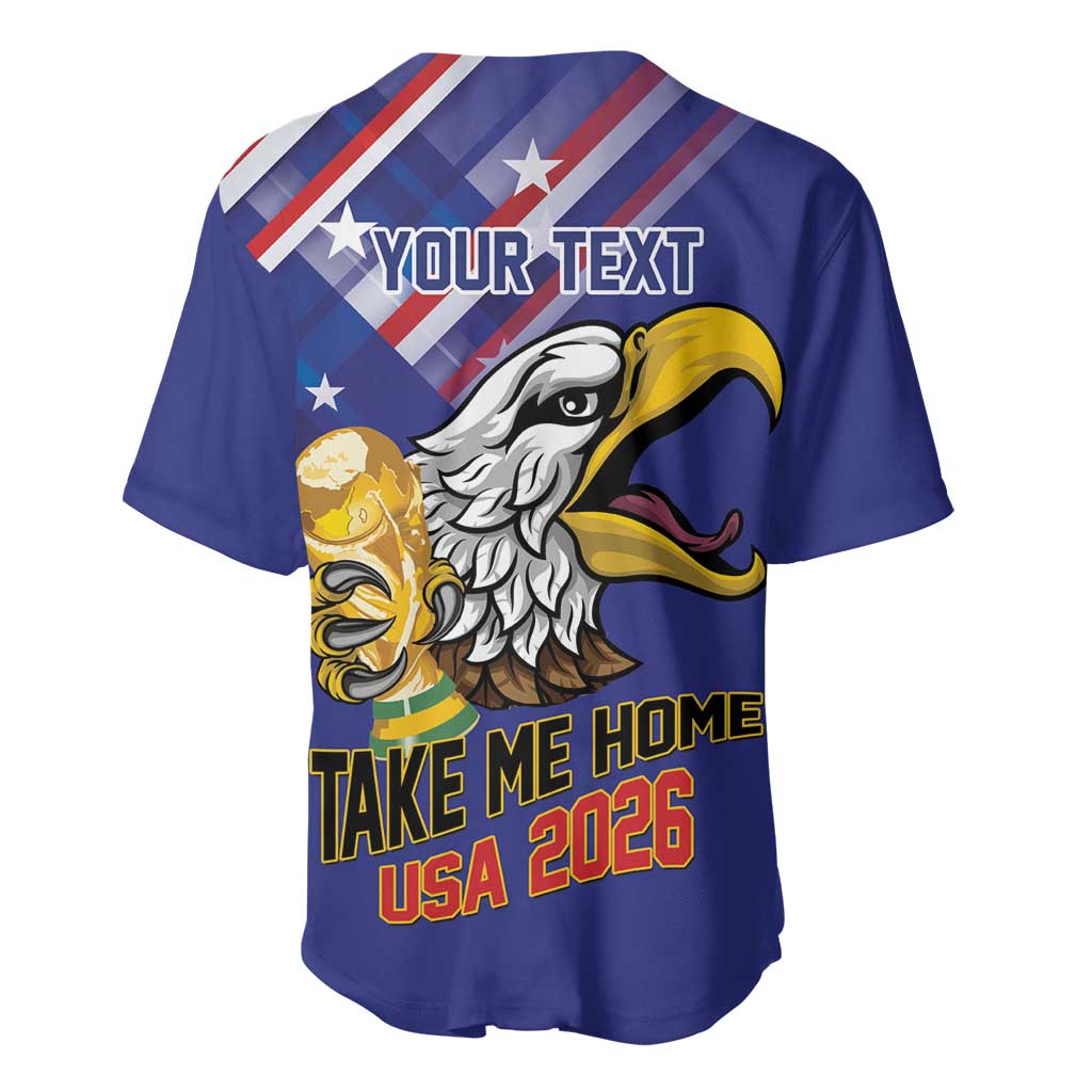 United States 2026 Personalized Baseball Jersey Take Me Home Soccer Blue