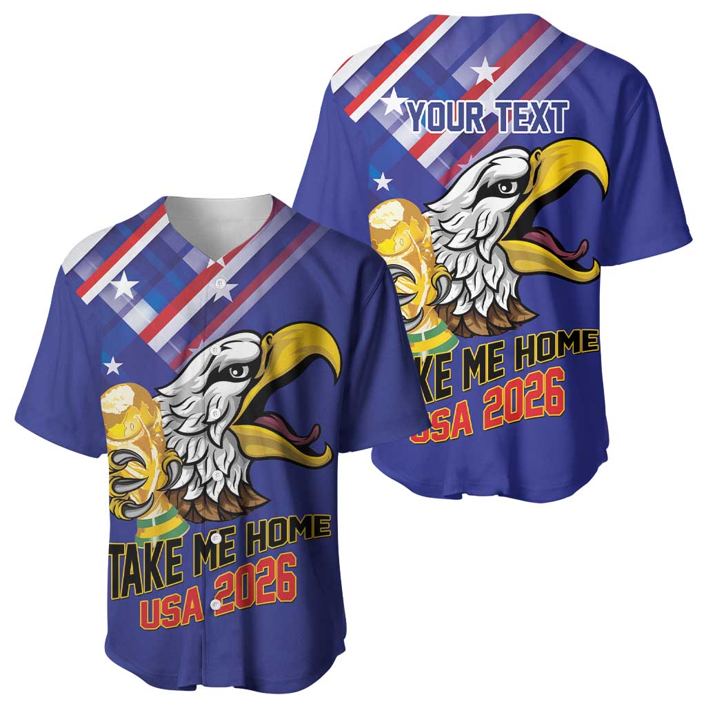 United States 2026 Personalized Baseball Jersey Take Me Home Soccer Blue