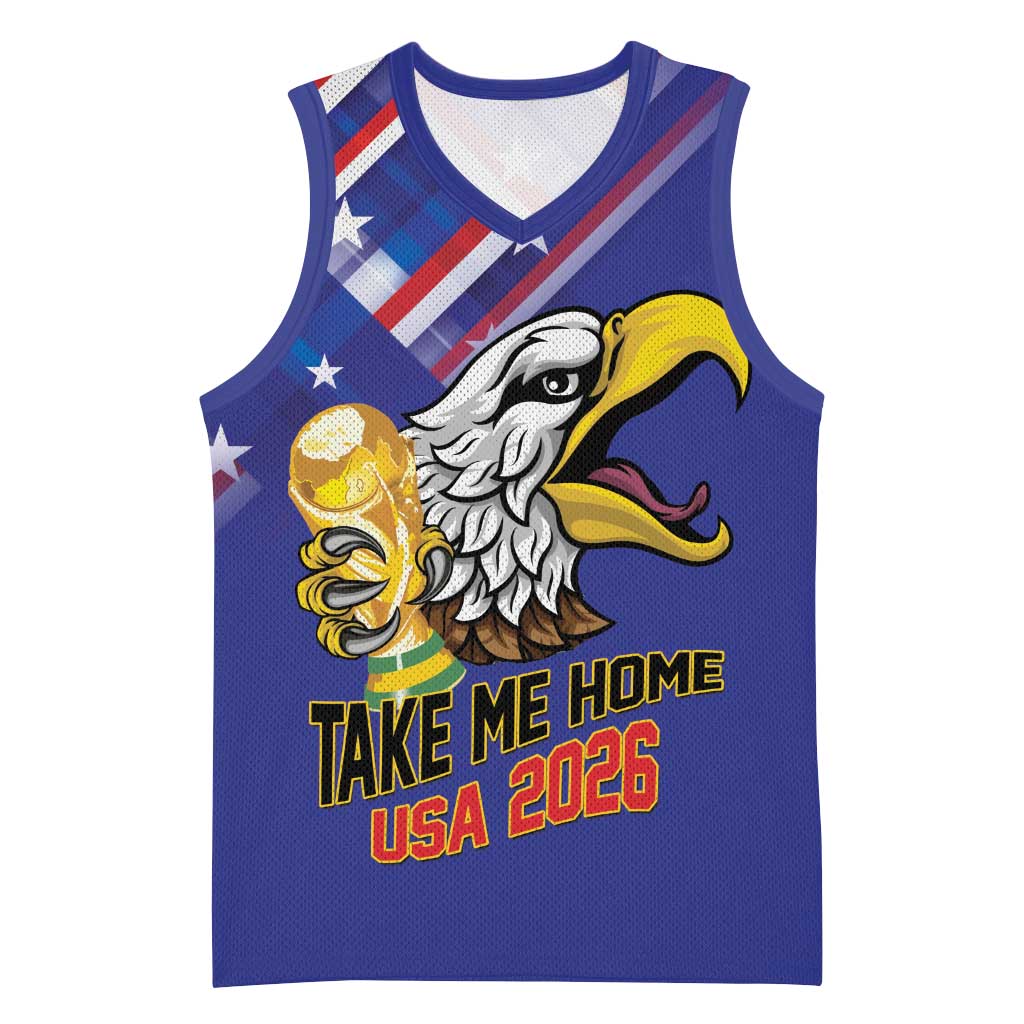 United States 2026 Personalized Basketball Jersey Take Me Home Soccer Blue