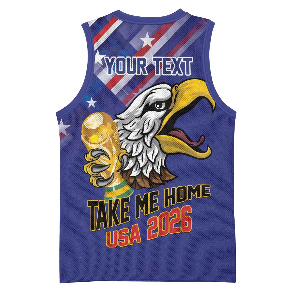 United States 2026 Personalized Basketball Jersey Take Me Home Soccer Blue
