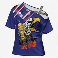 United States 2026 Personalized Cross Shoulder Shirt Take Me Home Soccer Blue