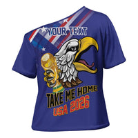 United States 2026 Personalized Cross Shoulder Shirt Take Me Home Soccer Blue