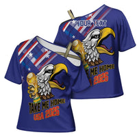 United States 2026 Personalized Cross Shoulder Shirt Take Me Home Soccer Blue