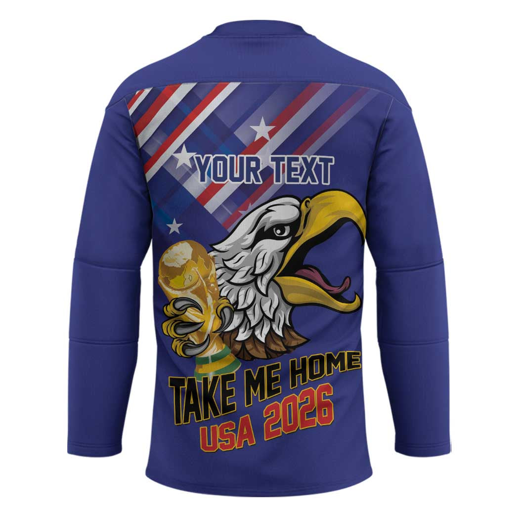 United States 2026 Personalized Hockey Jersey Take Me Home Soccer Blue