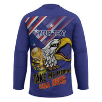 United States 2026 Personalized Hockey Jersey Take Me Home Soccer Blue