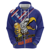 United States 2026 Personalized Hoodie Take Me Home Soccer Blue