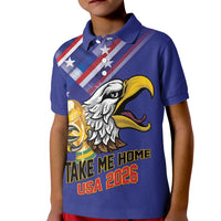 United States 2026 Personalized Kid Polo Shirt Take Me Home Soccer Blue