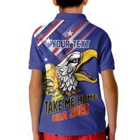 United States 2026 Personalized Kid Polo Shirt Take Me Home Soccer Blue
