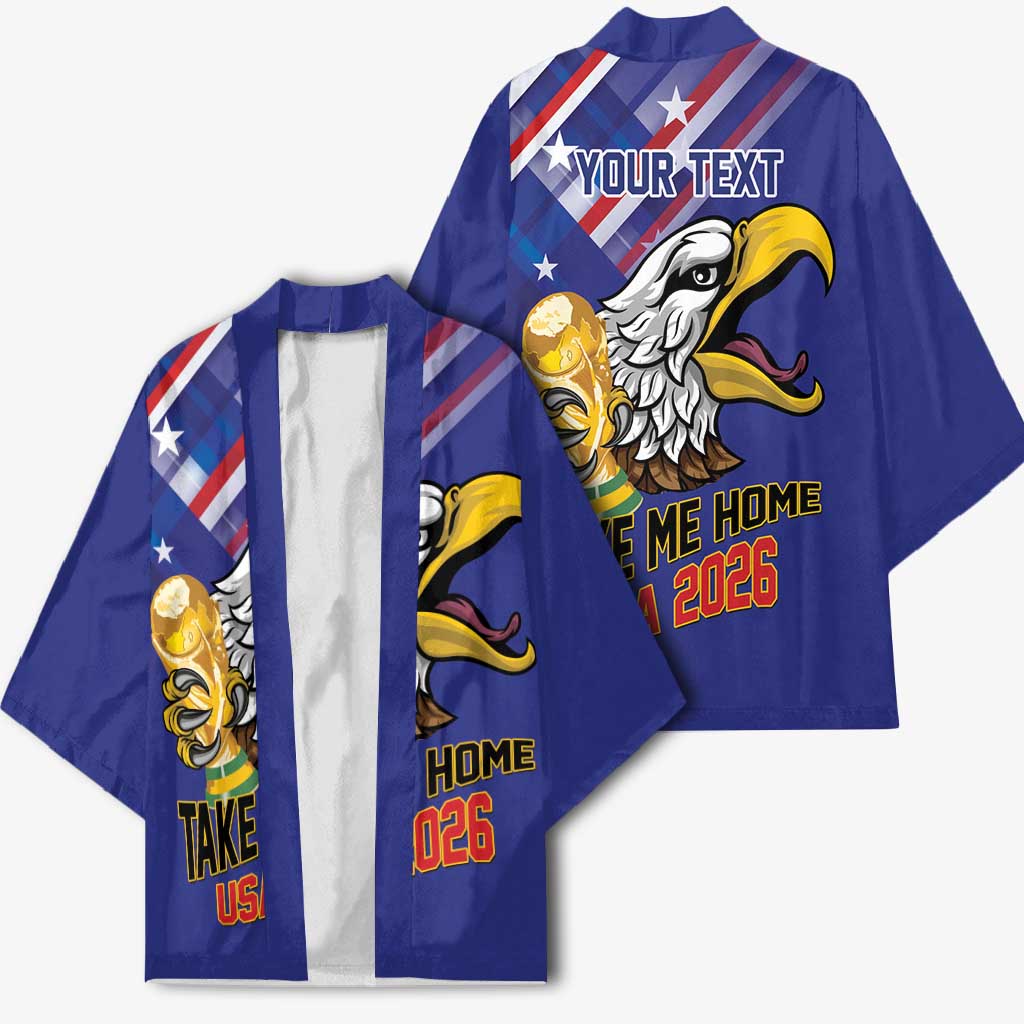 United States 2026 Personalized Kimono Take Me Home Soccer Blue