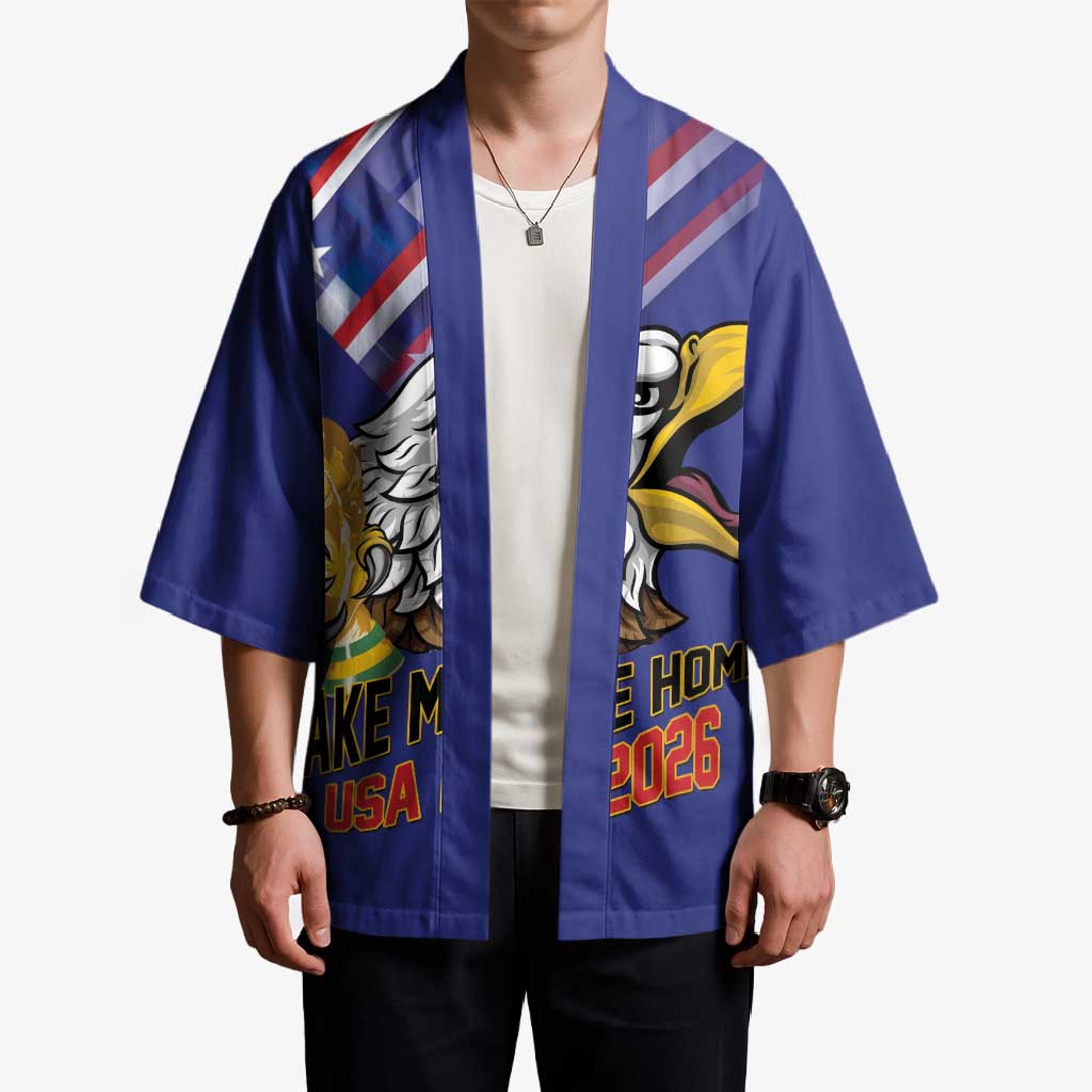 United States 2026 Personalized Kimono Take Me Home Soccer Blue