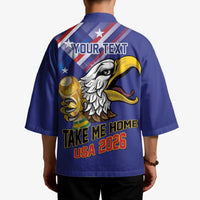United States 2026 Personalized Kimono Take Me Home Soccer Blue