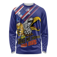 United States 2026 Personalized Long Sleeve Shirt Take Me Home Soccer Blue