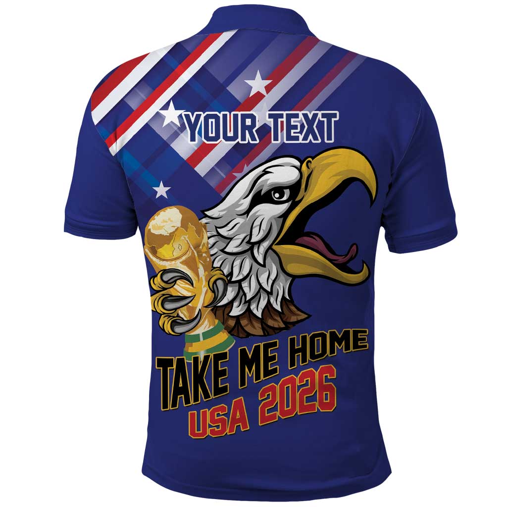 United States 2026 Personalized Polo Shirt Take Me Home Soccer Blue