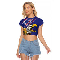 United States 2026 Personalized Raglan Cropped T Shirt Take Me Home Soccer Blue