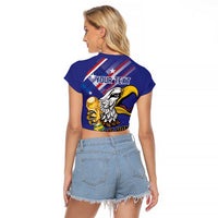United States 2026 Personalized Raglan Cropped T Shirt Take Me Home Soccer Blue