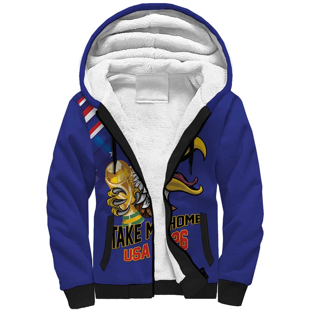 United States 2026 Personalized Sherpa Hoodie Take Me Home Soccer Blue