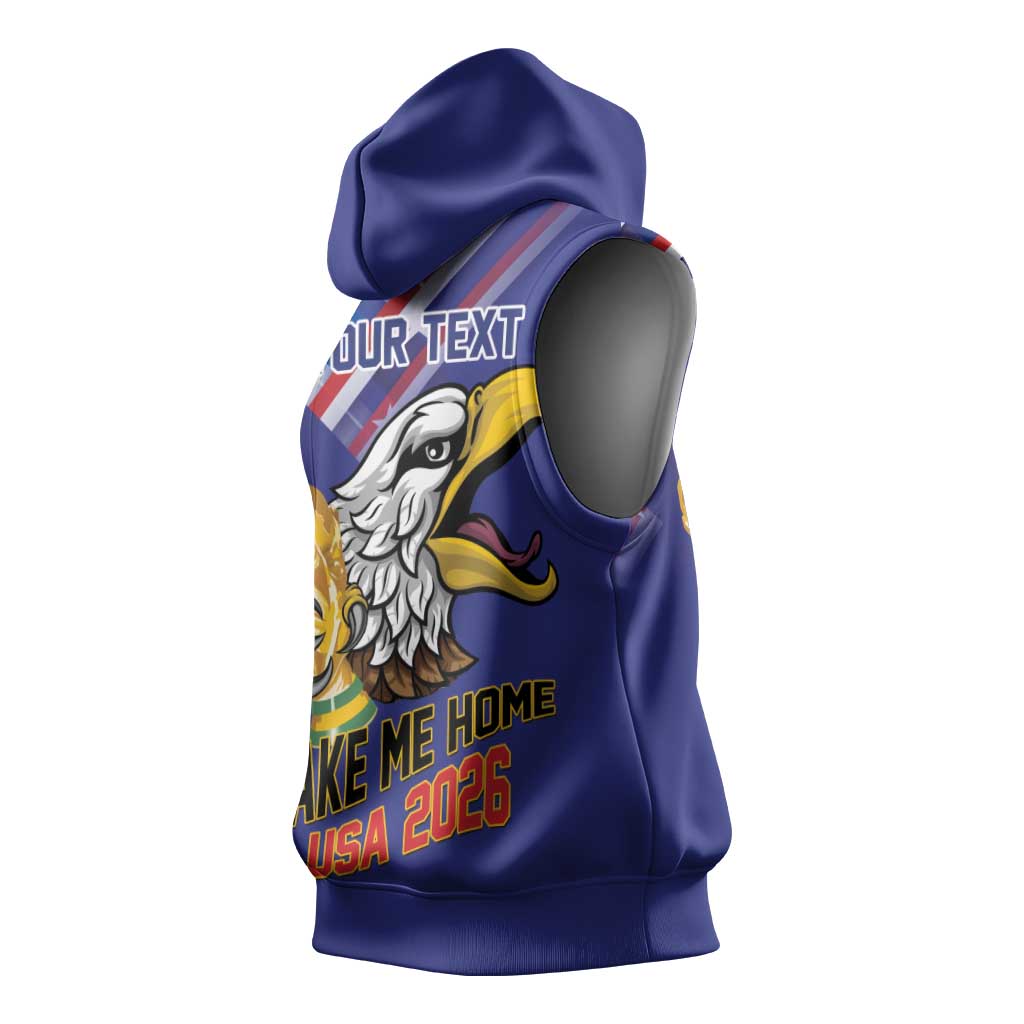 United States 2026 Personalized Sleeveless Hoodie Take Me Home Soccer Blue