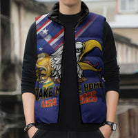 United States 2026 Personalized Sleeveless Puffer Jacket Take Me Home Soccer Blue