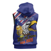United States 2026 Personalized Sleeveless Zip Hoodie Take Me Home Soccer Blue