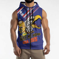United States 2026 Personalized Sleeveless Zip Hoodie Take Me Home Soccer Blue