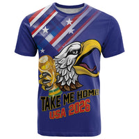 United States 2026 Personalized T Shirt Take Me Home Soccer Blue