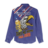 United States 2026 Personalized Women Casual Shirt Take Me Home Soccer Blue