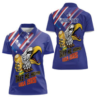 United States 2026 Personalized Women Polo Shirt Take Me Home Soccer Blue