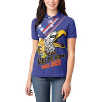 United States 2026 Personalized Women Polo Shirt Take Me Home Soccer Blue