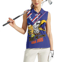 United States 2026 Personalized Women Sleeveless Polo Shirt Take Me Home Soccer Blue