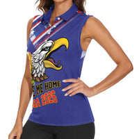 United States 2026 Personalized Women Sleeveless Polo Shirt Take Me Home Soccer Blue
