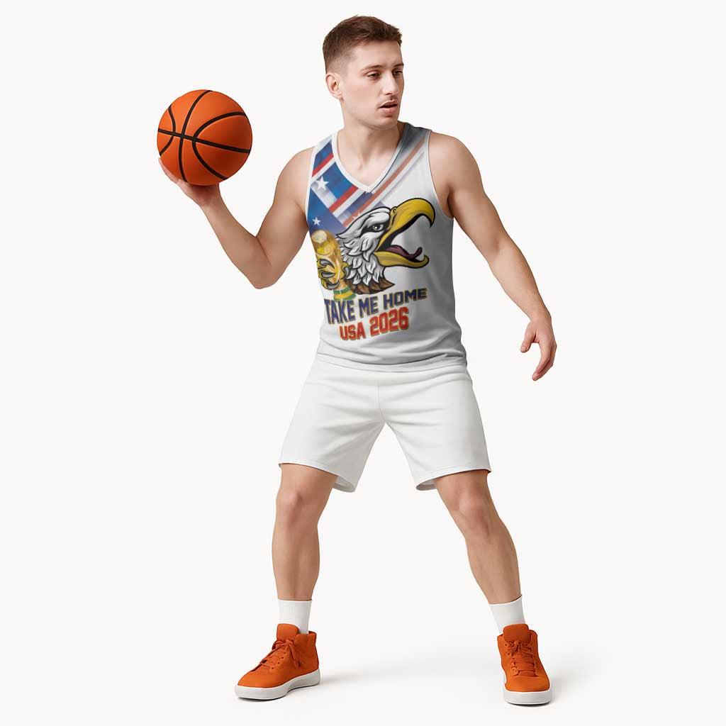 United States 2026 Personalized Basketball Jersey Take Me Home Soccer White