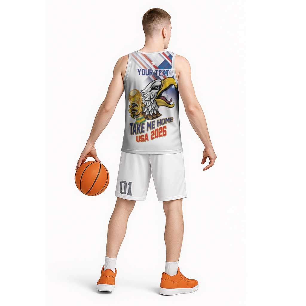 United States 2026 Personalized Basketball Jersey Take Me Home Soccer White