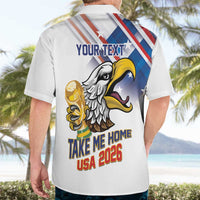 United States 2026 Personalized Hawaiian Shirt Take Me Home Soccer White