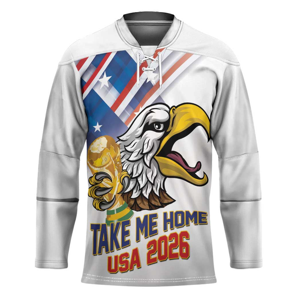 United States 2026 Personalized Hockey Jersey Take Me Home Soccer White