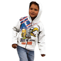 United States 2026 Personalized Kid Hoodie Take Me Home Soccer White