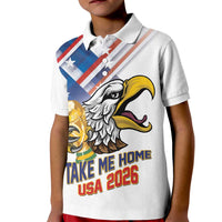 United States 2026 Personalized Kid Polo Shirt Take Me Home Soccer White