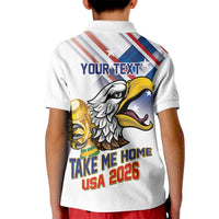 United States 2026 Personalized Kid Polo Shirt Take Me Home Soccer White