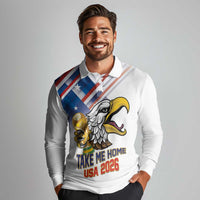 United States 2026 Personalized Long Sleeve Polo Shirt Take Me Home Soccer White
