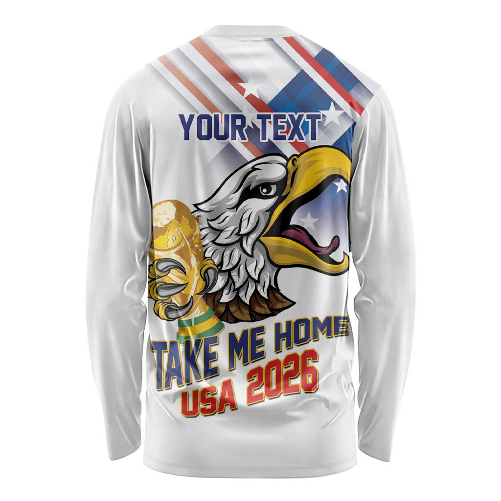 United States 2026 Personalized Long Sleeve Shirt Take Me Home Soccer White