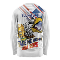 United States 2026 Personalized Long Sleeve Shirt Take Me Home Soccer White