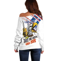 United States 2026 Personalized Off Shoulder Sweater Take Me Home Soccer White