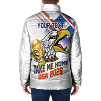 United States 2026 Personalized Padded Jacket Take Me Home Soccer White