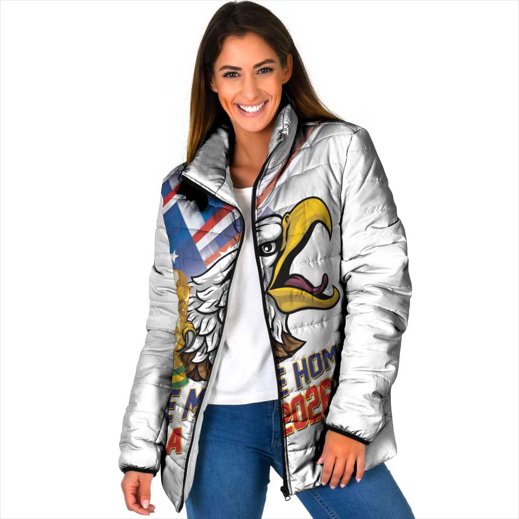 United States 2026 Personalized Padded Jacket Take Me Home Soccer White